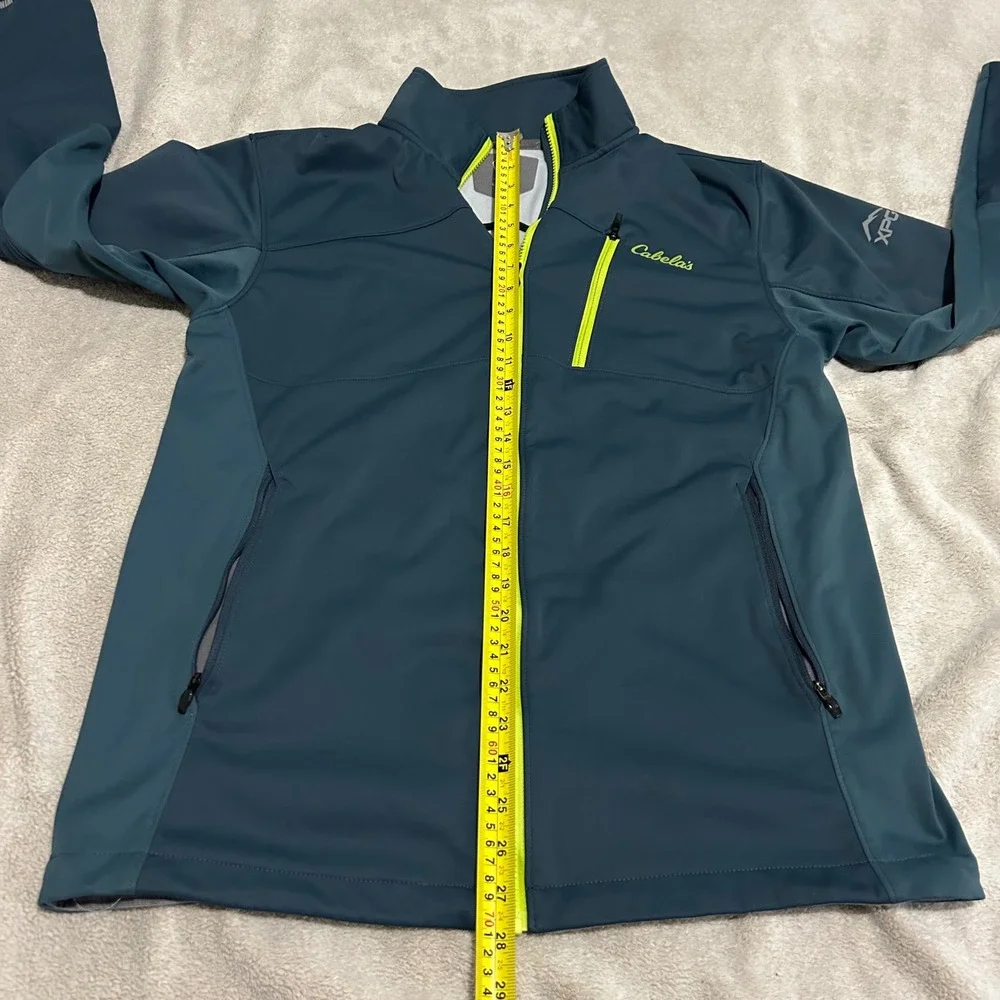 Cabela's XPG Softshell Jacket Mens LT Blue Windstopper Full Zip Outdoor Hiking